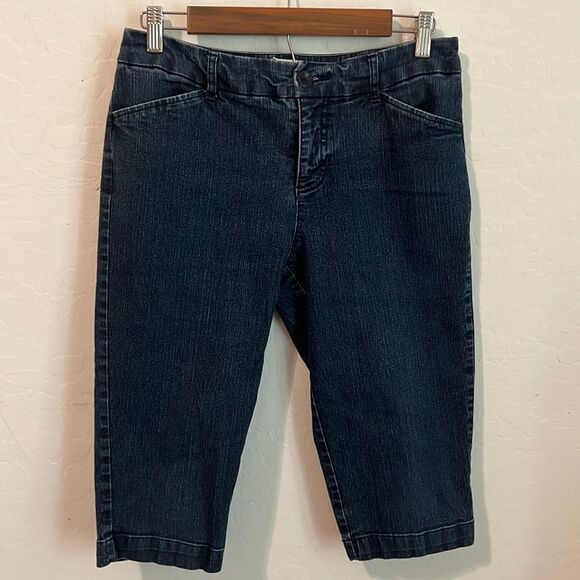 St John’s Bay Crop jeans 8P dark wash - Picture 2 of 12